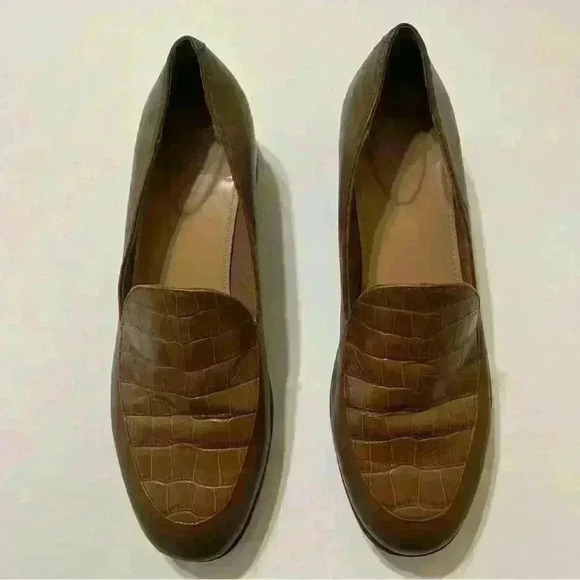 EASY SPIRIT EVOLVE Womens Medium Brown Evolve Pip Slip On Leather Flats 8.5 M - Picture 2 of 9